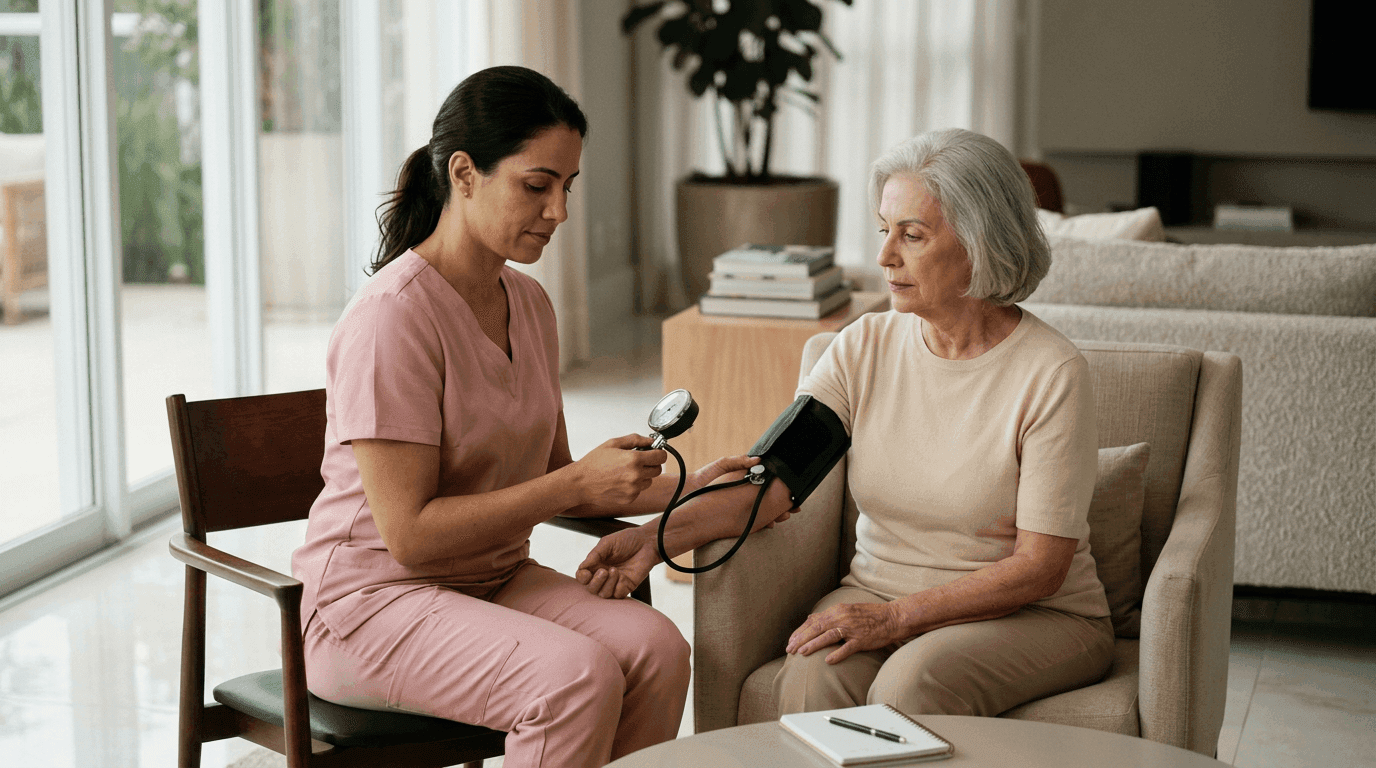Cuidadora ou enfermeira: qual profissional contratar para cuidar de um idoso em casa?